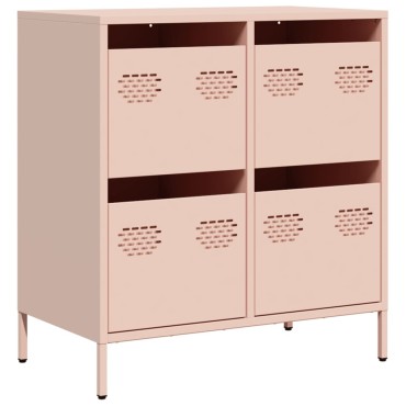 vidaXL Ντουλάπι Ροζ 68x39x73,5cm από Χάλυβα Ψυχρής Έλασης 1 τεμ.