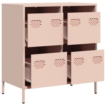 vidaXL Ντουλάπι Ροζ 68x39x73,5cm από Χάλυβα Ψυχρής Έλασης 1 τεμ.