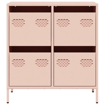 vidaXL Ντουλάπι Ροζ 68x39x73,5cm από Χάλυβα Ψυχρής Έλασης 1 τεμ.