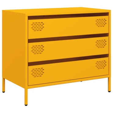 vidaXL Ντουλάπι Μουσταρδί 68x39x58,5cm από Χάλυβα Ψυχρής Έλασης 1 τεμ.