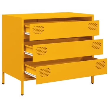 vidaXL Ντουλάπι Μουσταρδί 68x39x58,5cm από Χάλυβα Ψυχρής Έλασης 1 τεμ.