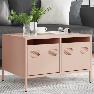 vidaXL Έπιπλο Τηλεόρασης Ροζ 68x50x43,5cm Χάλυβας Ψυχρής Έλασης
