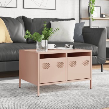 vidaXL Έπιπλο Τηλεόρασης Ροζ 68x50x43,5cm Χάλυβας Ψυχρής Έλασης