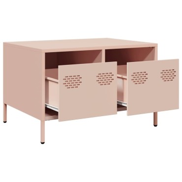 vidaXL Έπιπλο Τηλεόρασης Ροζ 68x50x43,5cm Χάλυβας Ψυχρής Έλασης