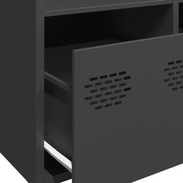 vidaXL Ντουλάπι Μαύρο 68x39x103,5cm από Χάλυβα 1 τεμ.