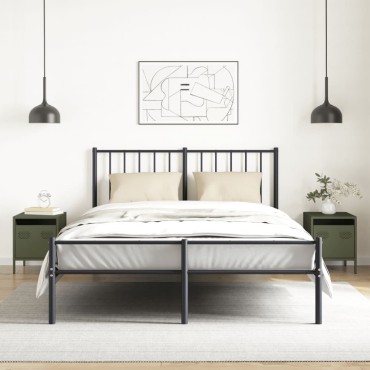 vidaXL Κομοδίνα 2 τεμ. Πράσινο Λαδί 35x39x43,5cm από Χάλυβα