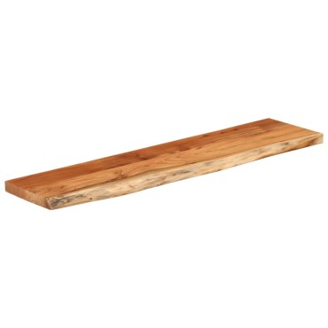 vidaXL Ράφι Επιτοίχιο Ορθ. Live Edge 80x20x2,5cm Μασίφ Ξύλο Ακακίας