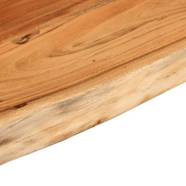 vidaXL Ράφι Επιτοίχιο Ορθ. Live Edge 80x20x2,5cm Μασίφ Ξύλο Ακακίας
