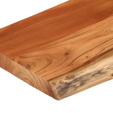 vidaXL Ράφι Επιτοίχιο Ορθ. Live Edge 80x20x2,5cm Μασίφ Ξύλο Ακακίας