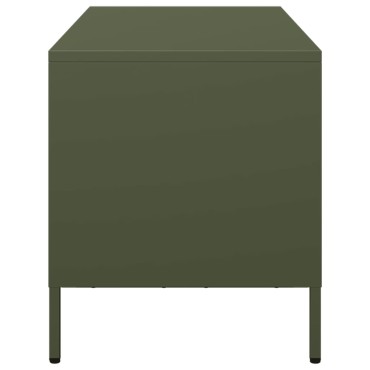 vidaXL Έπιπλο Τηλεόρασης Λαδί 68x39x43,5cm Χάλυβας Ψυχρής Έλασης