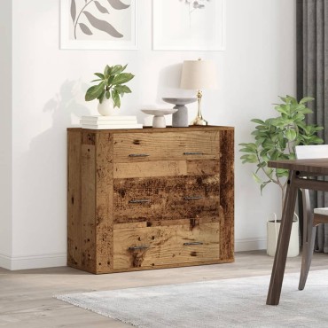 vidaXL Συρταριέρα Όψη Παλαιού Ξύλου 80x33x70cm Επεξεργασμένο Ξύλο 1 τεμ.