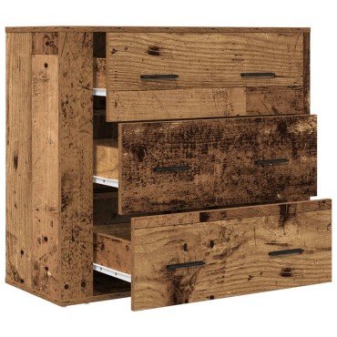 vidaXL Συρταριέρα Όψη Παλαιού Ξύλου 80x33x70cm Επεξεργασμένο Ξύλο 1 τεμ.