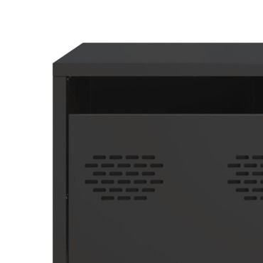 vidaXL Έπιπλο Τηλεόρασης Μαύρο 68x50x43,5cm Χάλυβας Ψυχρής Έλασης