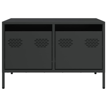vidaXL Έπιπλο Τηλεόρασης Μαύρο 68x50x43,5cm Χάλυβας Ψυχρής Έλασης