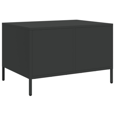 vidaXL Έπιπλο Τηλεόρασης Μαύρο 68x50x43,5cm Χάλυβας Ψυχρής Έλασης