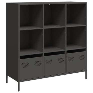 vidaXL Ντουλάπι Μαύρο 101,5x39x103,5cm από Χάλυβα 1 τεμ.