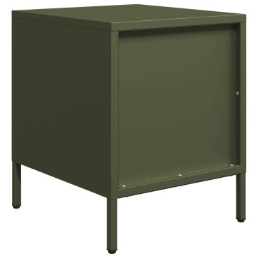 vidaXL Κομοδίνο Πράσινο Λαδί 35x39x43,5cm από Χάλυβα 1 τεμ.