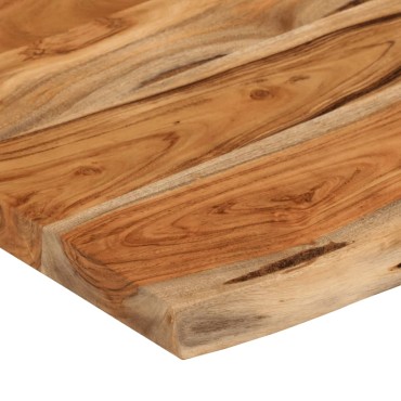 vidaXL Ράφι Επιτοίχιο Ορθ. Live Edge 50x30x2,5cm Μασίφ Ξύλο Ακακίας