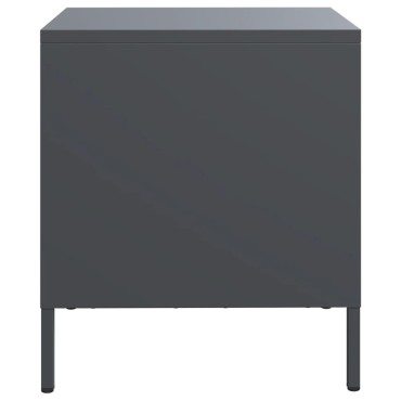 vidaXL Κομοδίνο Ανθρακί 35x39x43,5cm από Χάλυβα 1 τεμ.