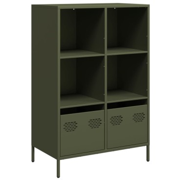 vidaXL Ντουλάπι Πράσινο Λαδί 68x39x103,5cm από Ατσάλι 1 τεμ.