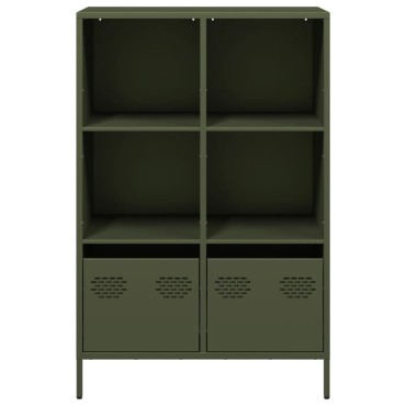 vidaXL Ντουλάπι Πράσινο Λαδί 68x39x103,5cm από Ατσάλι 1 τεμ.