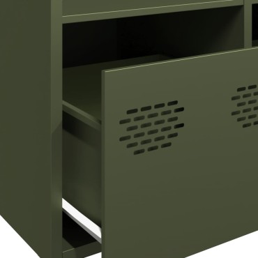 vidaXL Ντουλάπι Πράσινο Λαδί 68x39x103,5cm από Ατσάλι 1 τεμ.