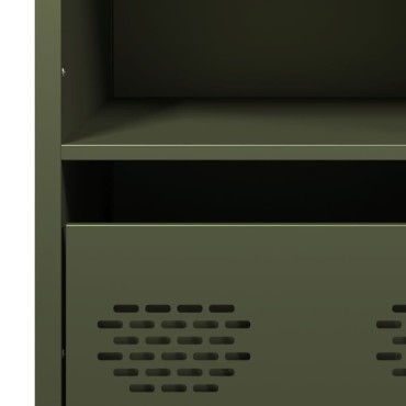 vidaXL Ντουλάπι Πράσινο Λαδί 68x39x103,5cm από Ατσάλι 1 τεμ.