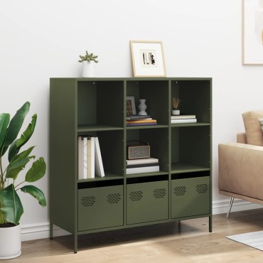vidaXL Ραφιέρα Πράσινο Λαδί 101,5x39x103,5cm από Ατσάλι 1 τεμ.