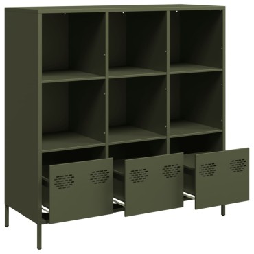 vidaXL Ραφιέρα Πράσινο Λαδί 101,5x39x103,5cm από Ατσάλι 1 τεμ.