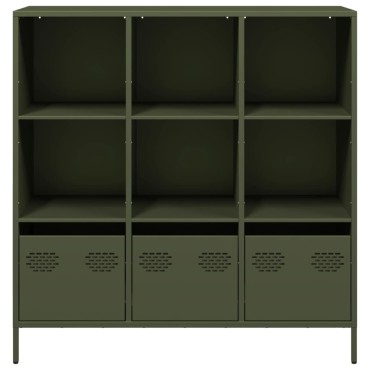 vidaXL Ραφιέρα Πράσινο Λαδί 101,5x39x103,5cm από Ατσάλι 1 τεμ.