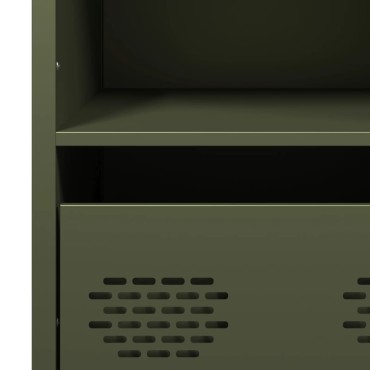 vidaXL Ραφιέρα Πράσινο Λαδί 101,5x39x103,5cm από Ατσάλι 1 τεμ.