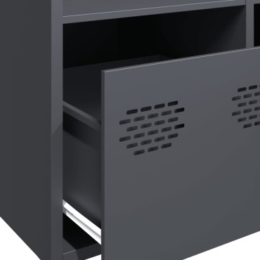 vidaXL Ντουλάπι Ανθρακί 68x39x103,5cm από Χάλυβα 1 τεμ.