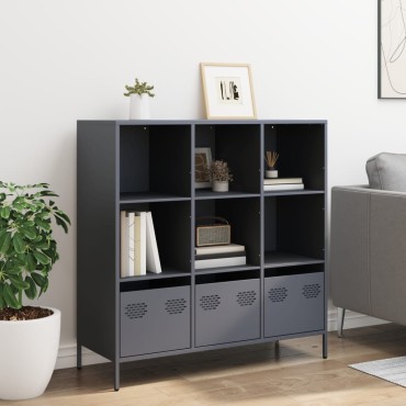 vidaXL Ντουλάπι Ανθρακί 101,5x39x103,5cm από Ατσάλι 1 τεμ.