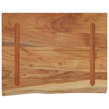 vidaXL Ράφι Επιτοίχιο Ορθ. Live Edge 40x30x2,5cm Μασίφ Ξύλο Ακακίας