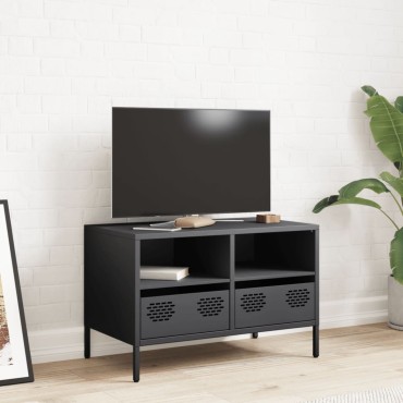 vidaXL Έπιπλο Τηλεόρασης Ανθρακί 68x39x43,5cm Ατσάλι Ψυχρής Έλασης