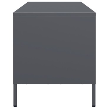 vidaXL Έπιπλο Τηλεόρασης Ανθρακί 68x39x43,5cm Ατσάλι Ψυχρής Έλασης