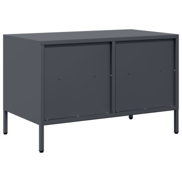 vidaXL Έπιπλο Τηλεόρασης Ανθρακί 68x39x43,5cm Ατσάλι Ψυχρής Έλασης