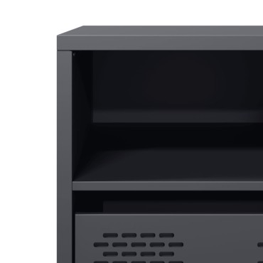 vidaXL Έπιπλο Τηλεόρασης Ανθρακί 68x39x43,5cm Ατσάλι Ψυχρής Έλασης