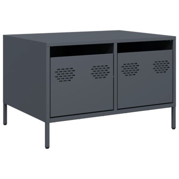 vidaXL Έπιπλο Τηλεόρασης Ανθρακί 68x50x43,5cm Ατσάλι Ψυχρής Έλασης