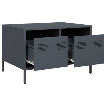 vidaXL Έπιπλο Τηλεόρασης Ανθρακί 68x50x43,5cm Ατσάλι Ψυχρής Έλασης