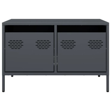 vidaXL Έπιπλο Τηλεόρασης Ανθρακί 68x50x43,5cm Ατσάλι Ψυχρής Έλασης