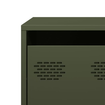 vidaXL Έπιπλο Τηλεόρασης Λαδί 68x50x43,5cm Χάλυβας Ψυχρής Έλασης