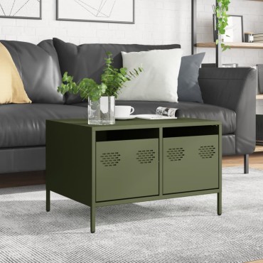 vidaXL Έπιπλο Τηλεόρασης Λαδί 68x50x43,5cm Χάλυβας Ψυχρής Έλασης