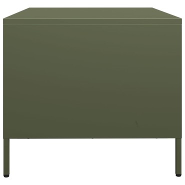 vidaXL Έπιπλο Τηλεόρασης Λαδί 68x50x43,5cm Χάλυβας Ψυχρής Έλασης