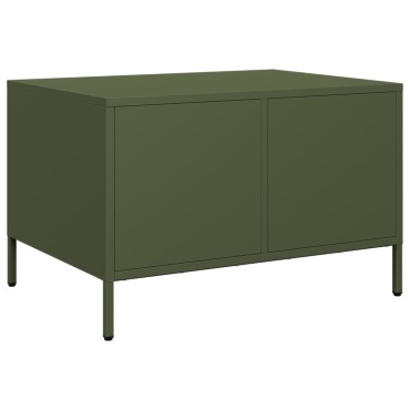 vidaXL Έπιπλο Τηλεόρασης Λαδί 68x50x43,5cm Χάλυβας Ψυχρής Έλασης