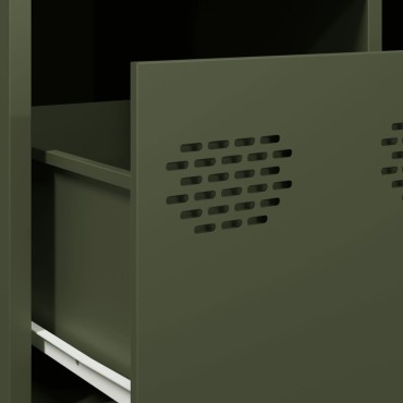 vidaXL Έπιπλο Τηλεόρασης Λαδί 68x50x43,5cm Χάλυβας Ψυχρής Έλασης