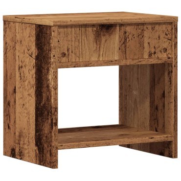 vidaXL Κομοδίνο Όψη Παλαιού Ξύλου 40x30x40cm από Επεξ. Ξύλο 1 τεμ.
