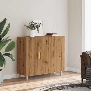 vidaXL Ντουλάπι Αρτισιανή Δρυς 90x34x80cm από Επεξεργασμένο Ξύλο 1 τεμ.