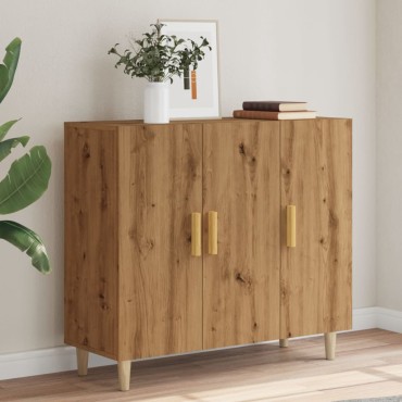 vidaXL Ντουλάπι Αρτισιανή Δρυς 90x34x80cm από Επεξεργασμένο Ξύλο 1 τεμ.