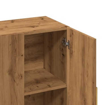 vidaXL Ντουλάπι Αρτισιανή Δρυς 90x34x80cm από Επεξεργασμένο Ξύλο 1 τεμ.